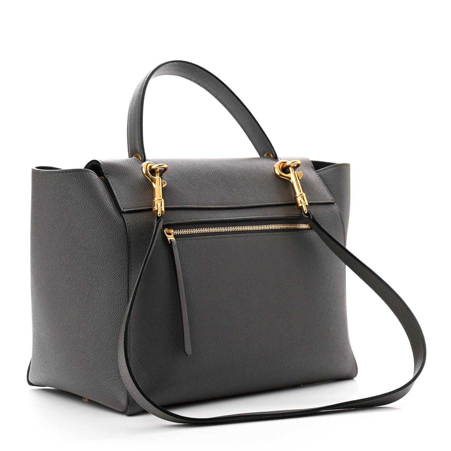 Grained Calfskin Mini Belt Bag Grey