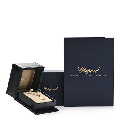 Chopard 18K Rose Gold Diamond Mother of Pearl Happy Hearts Necklace 6 of 6
