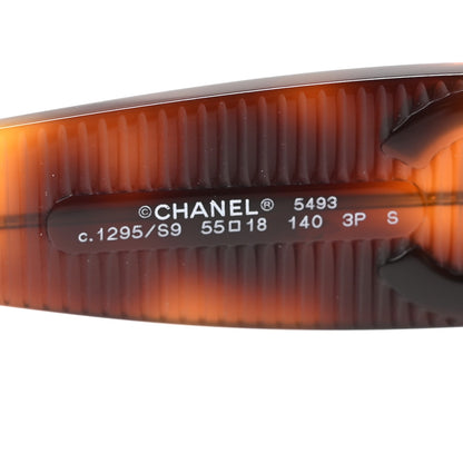 Chanel Acetate Polarized Rectangle Sunglasses 5493 Tortoise 6 of 8