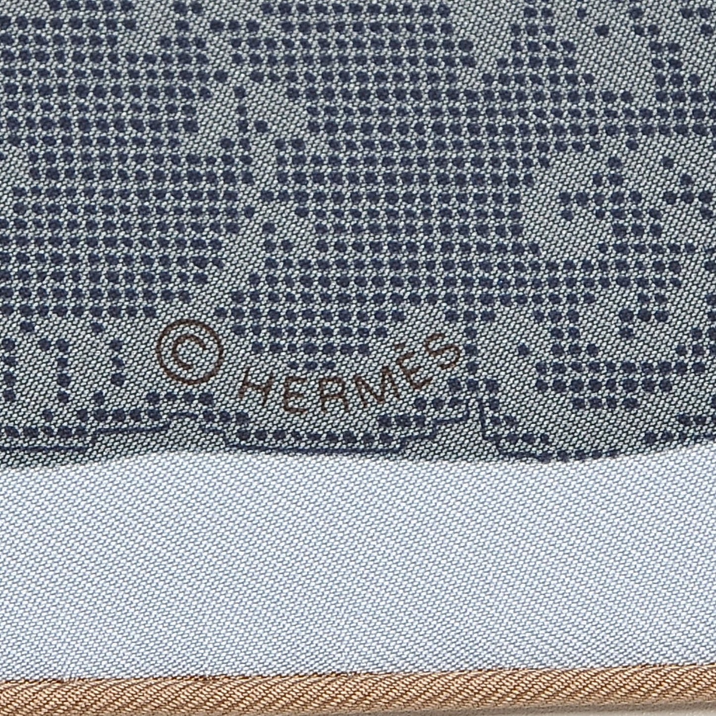 Silk La Maizeon Des Oiseaux Parleurs Scarf 90 Bleu Pale Peach Bleu