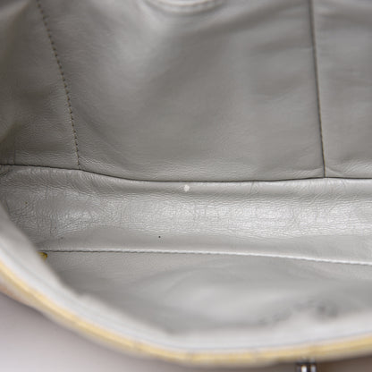 Chanel Crinkled Patent Calfskin Quilted East West Flap Light Beige 12 of 12