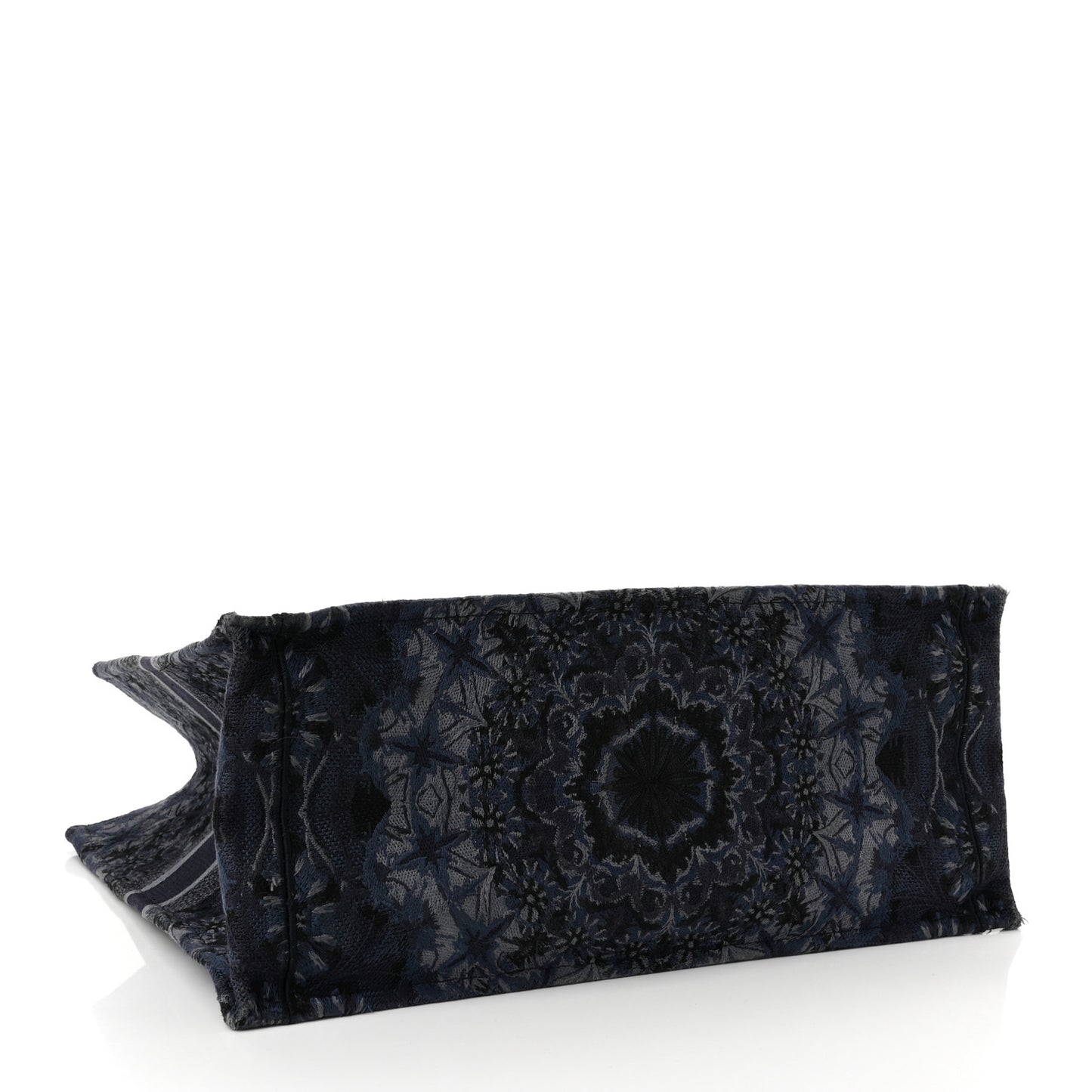 Canvas Embroidered Large KaleiDioroscopic Book Tote Blue