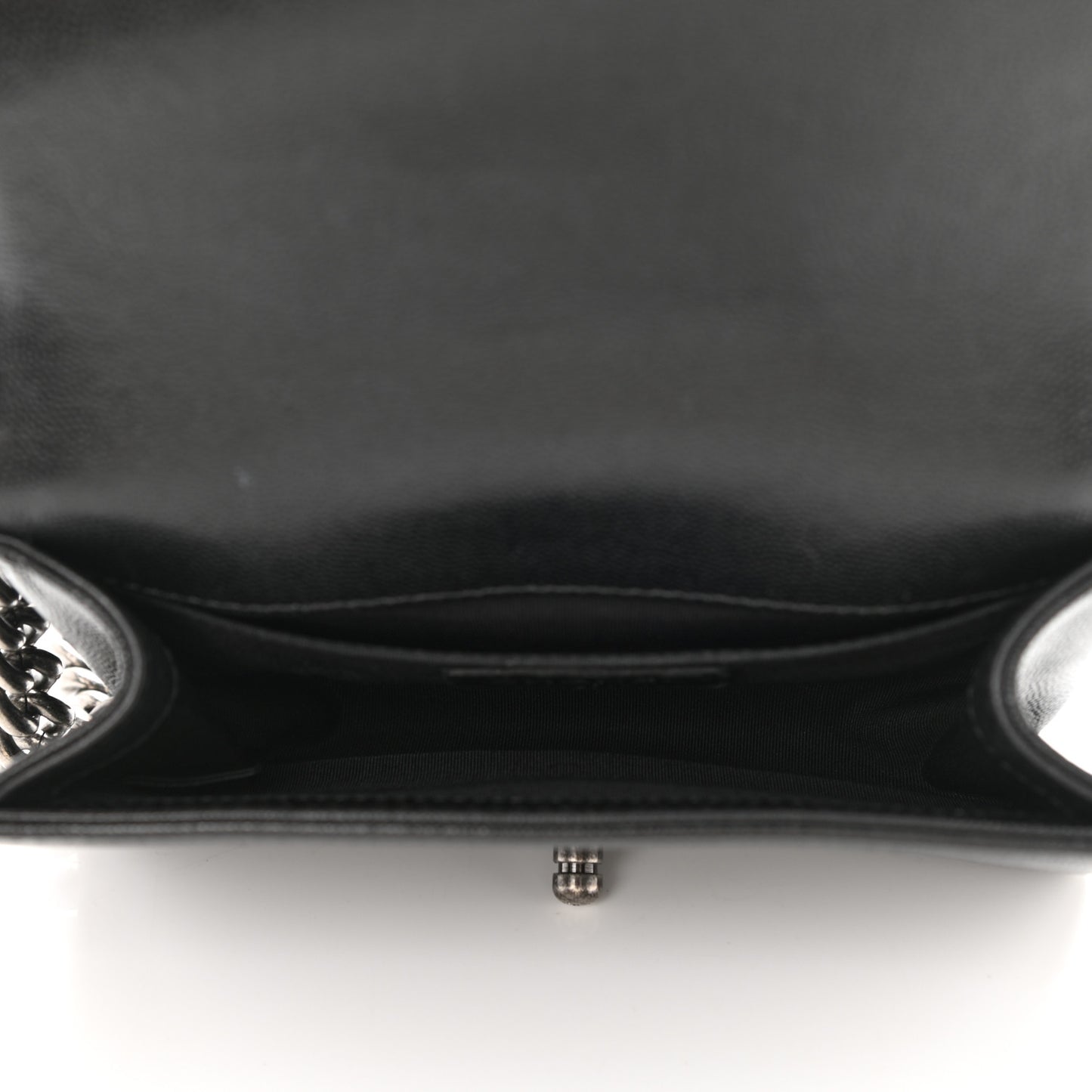 Caviar Quilted Small Boy Flap Black