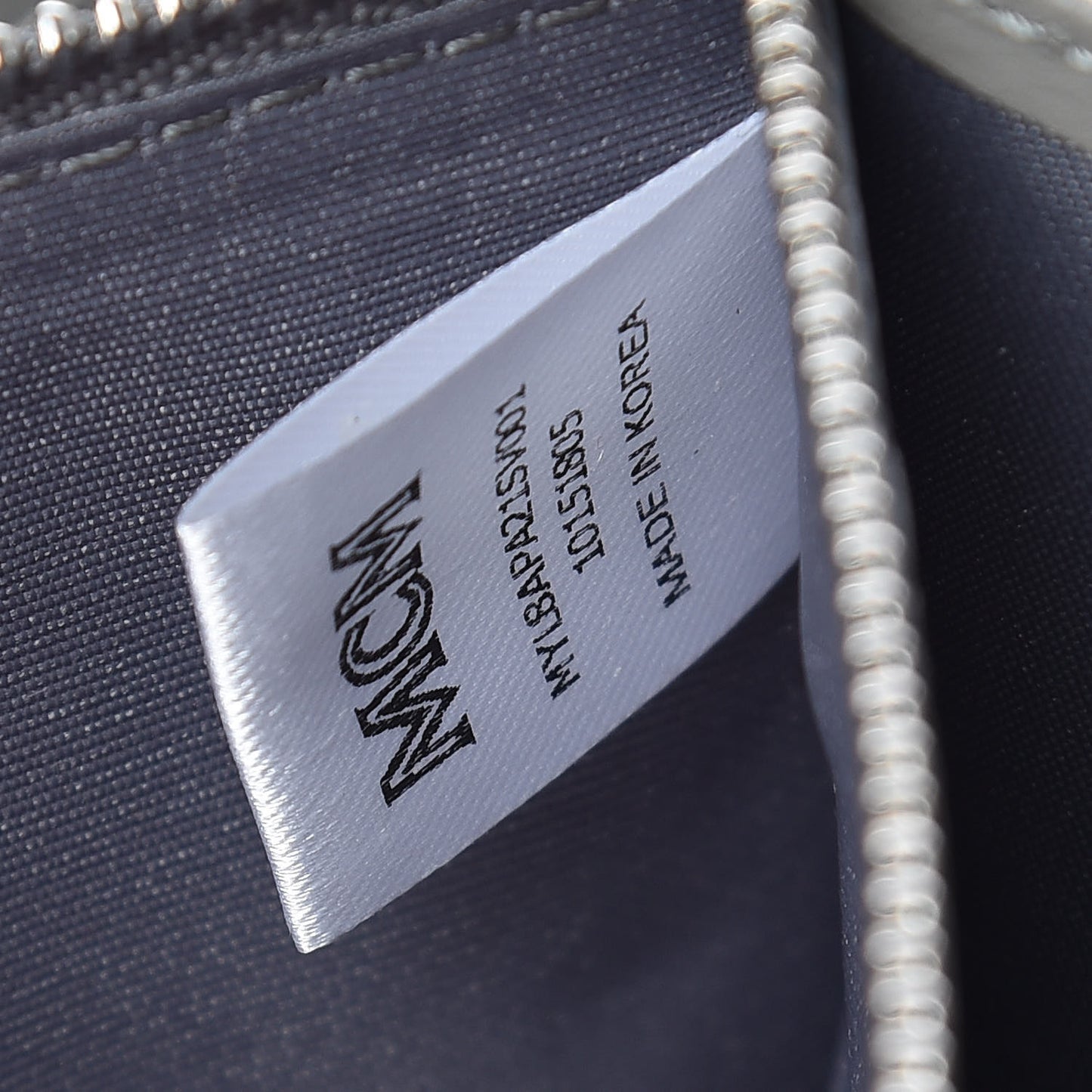 Metallic Monogram Patent Large Zip Around Wallet Silver