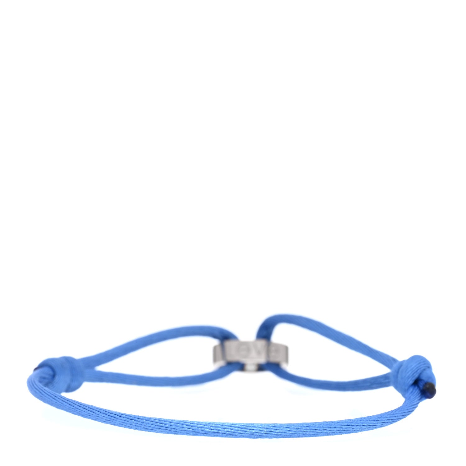 Cartier 18k White Gold Charity LOVE Adjustable Cord Bracelet Royal Blue 2 of 4