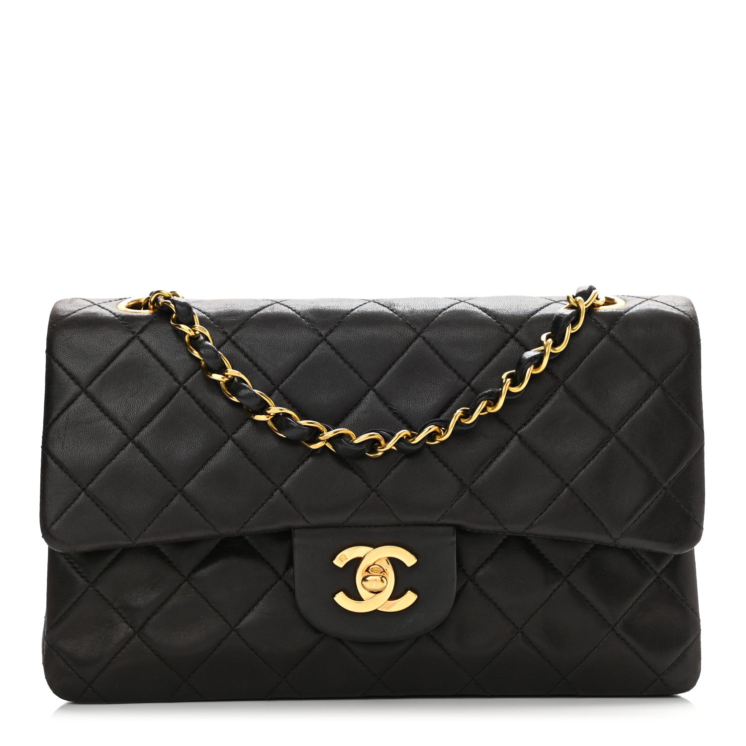 Chanel Lambskin Quilted Small Double Flap Black 1 of 8