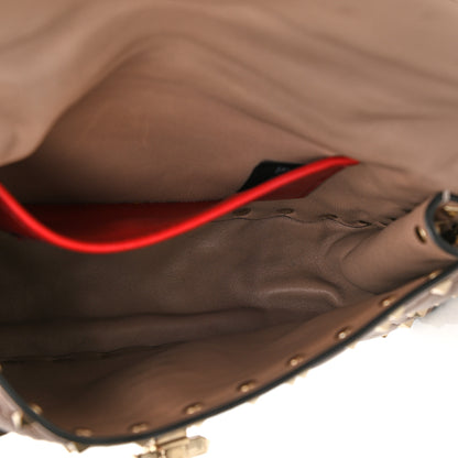 Valentino Garavani Nappa Small Rockstud Spike Shoulder Bag Poudre 5 of 9