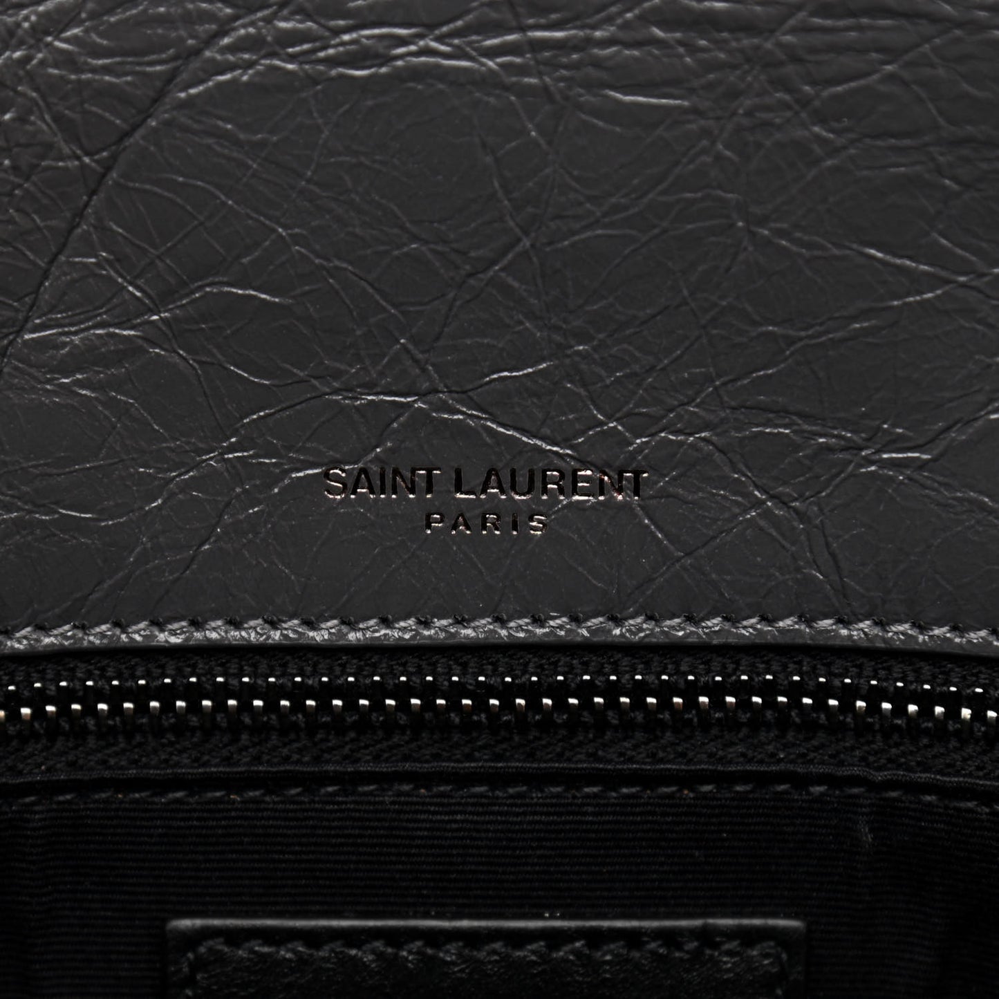 Crinkled Calfskin Matelasse Monogram Medium Niki Chain Satchel Storm