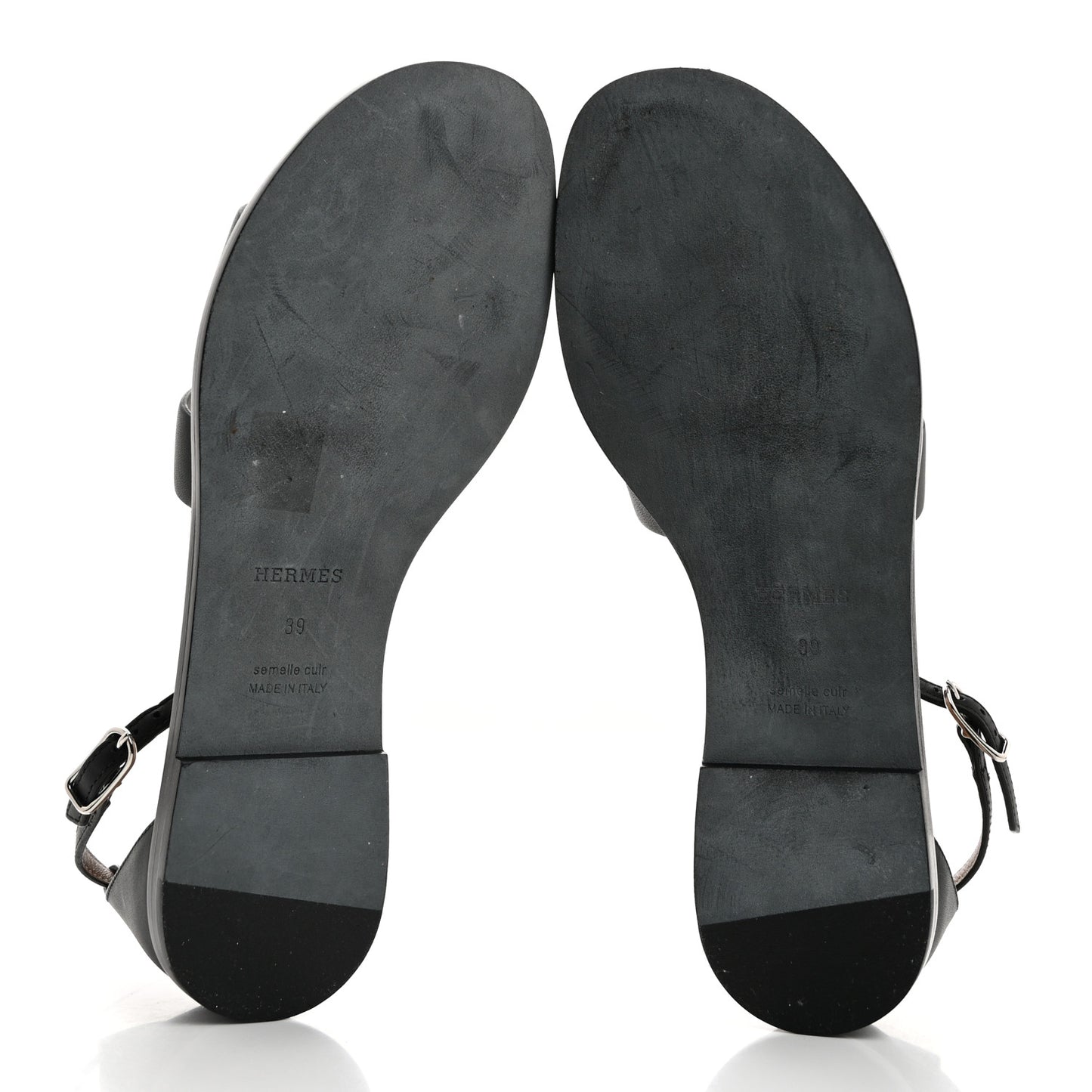 Calfskin Santorini Sandals 39 Black
