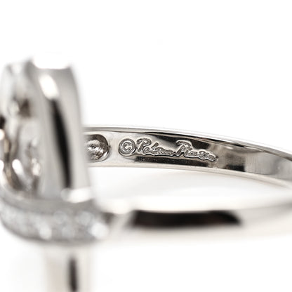 Tiffany 18K White Gold Diamond Paloma Picasso Loving Heart Ring 49 5 10 of 10