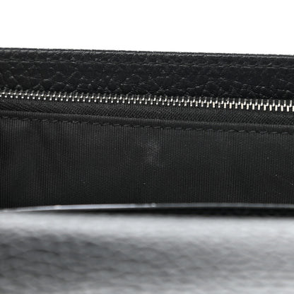 Gucci Dollar Calfskin Enamel Monochrome Mini GG Marmont Chain Wallet Black 11 of 12