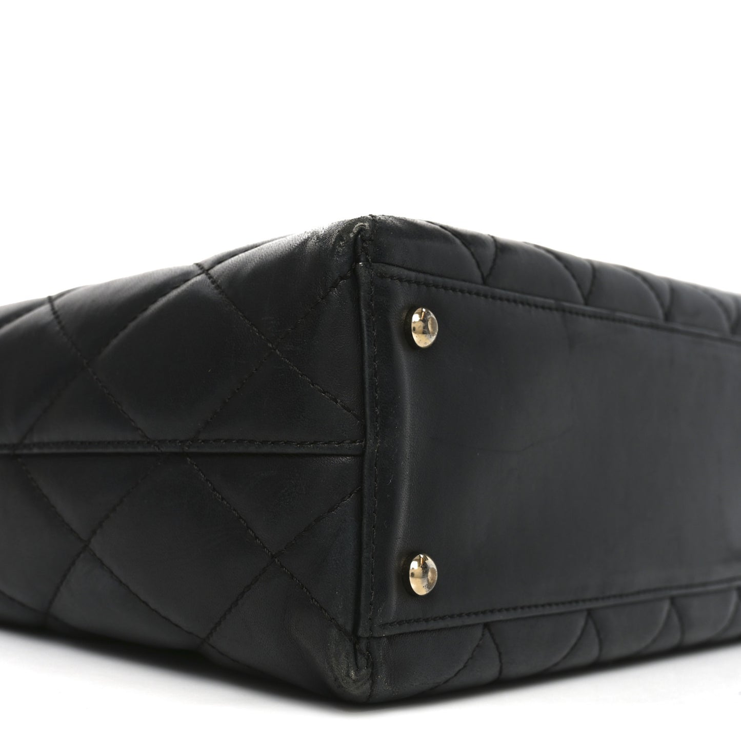 Lambskin Quilted Shoulder Bag Black