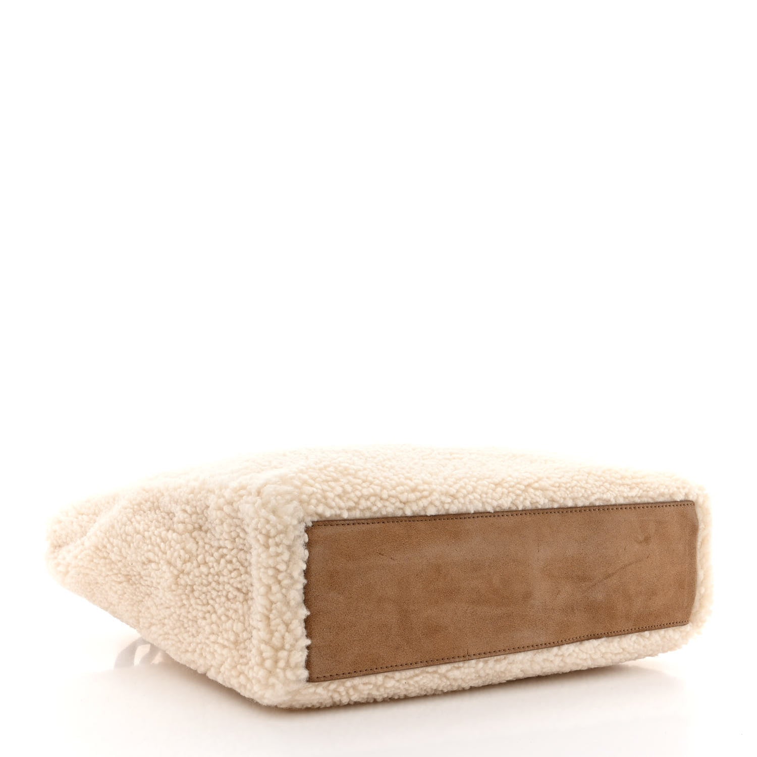 Telfar X UGG Suede Shearling Medium Shopping Bag Natural 4 of 11