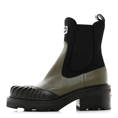 Louis Vuitton Calfskin Beaubourg Ankle Boots 39 Black Green 1 of 8