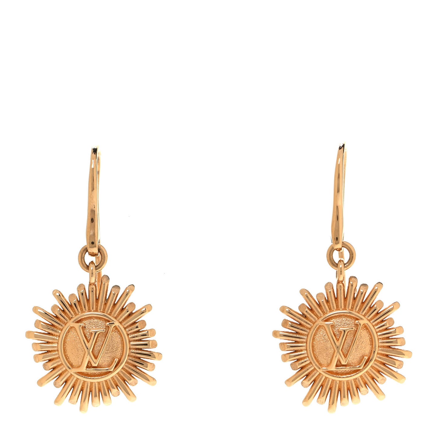 Brass Vendome Drop Earrings Gold