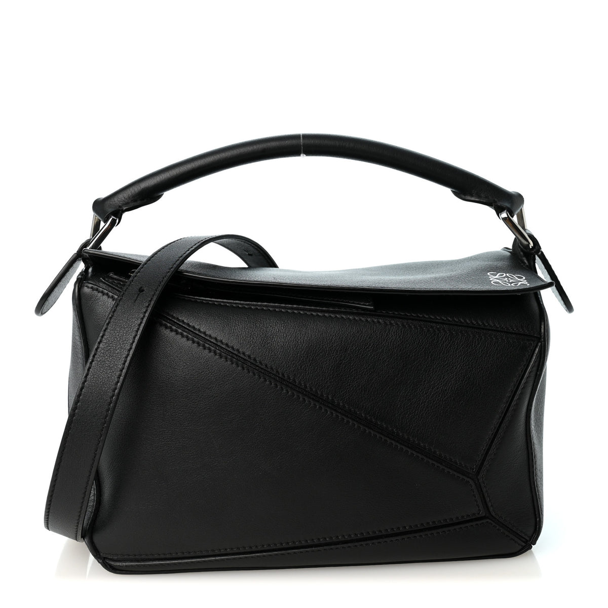 Loewe Calfskin Small Puzzle Edge Bag Black 1 of 11