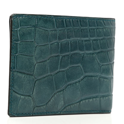 Gucci Crocodile Bi-Fold Wallet Light Gasoline 3 of 8