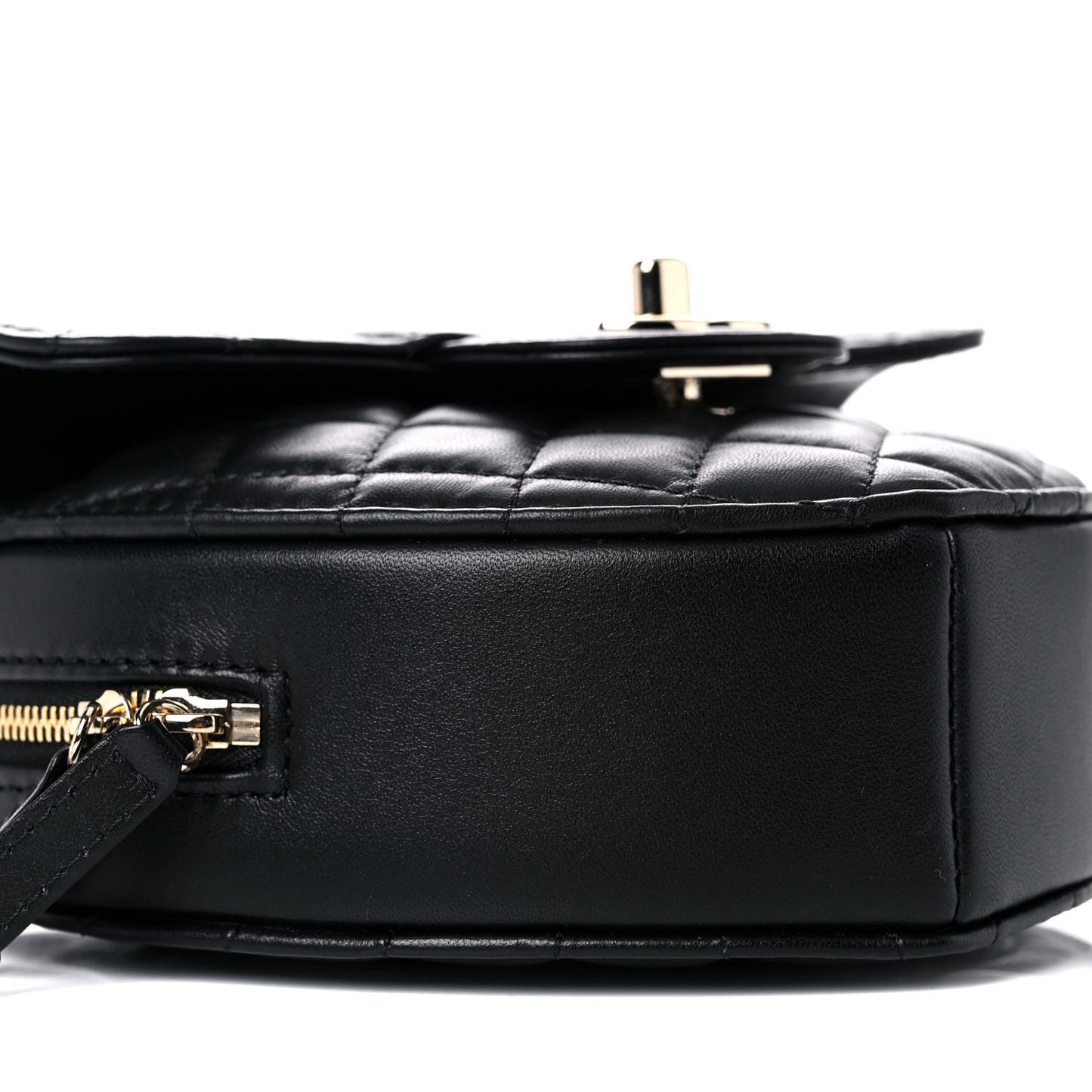 Lambskin Quilted CC In Love Heart Bag Black
