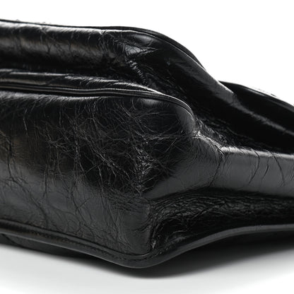 Saint Laurent Crinkled Calfskin Matelasse Monogram Large Niki Chain Satchel Black 9 of 9