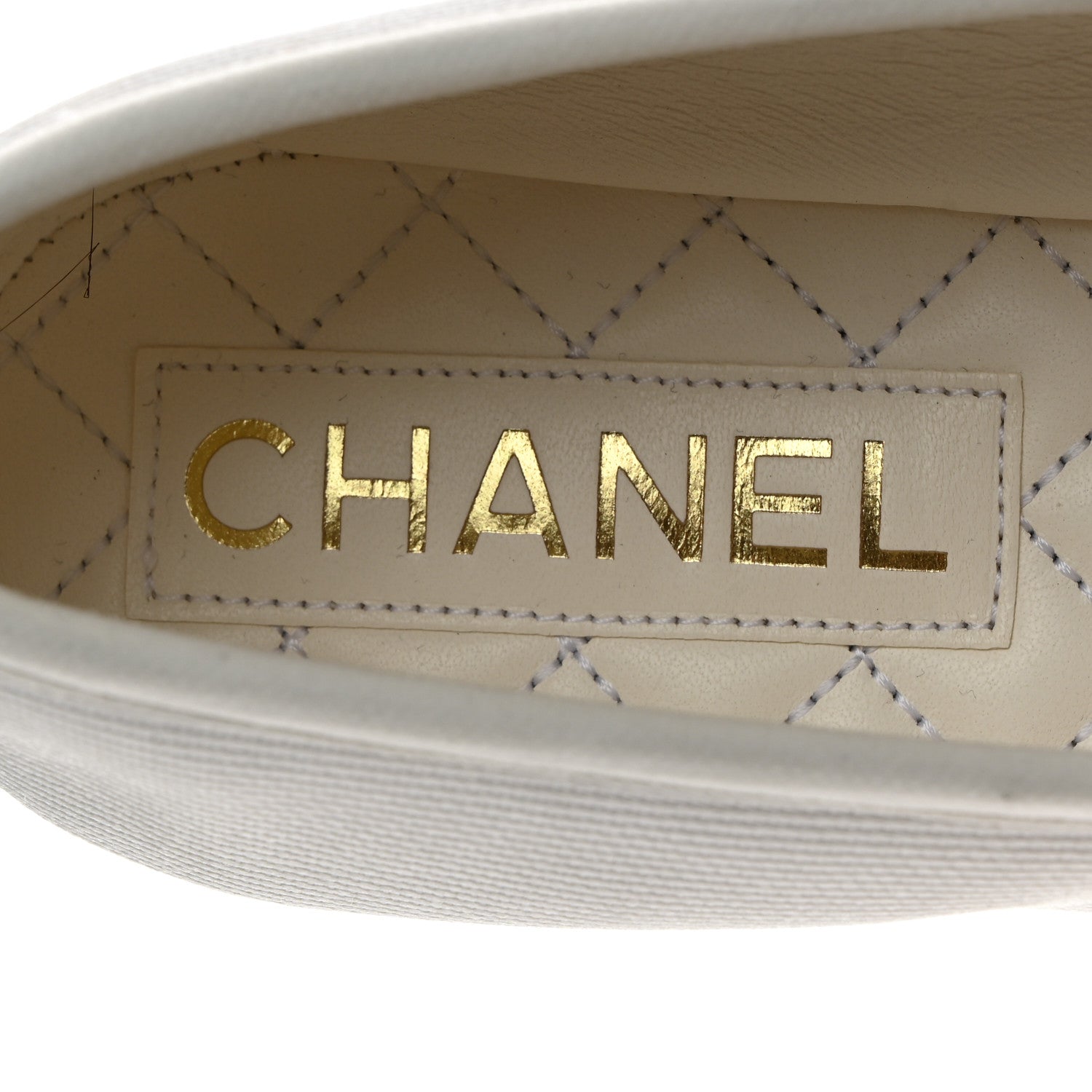 Chanel Canvas Mary Jane Flats 37.5 White 6 of 9