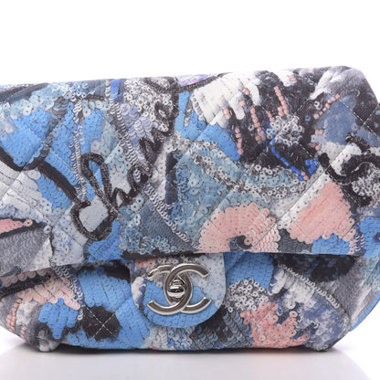 Chanel Canvas Sequin Print Quilted Waist Bag Multicolor 8 of 10
