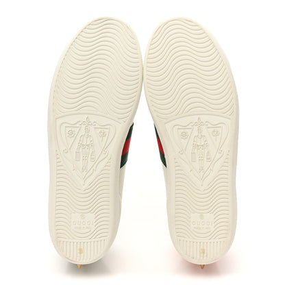 Gucci Calfskin Web Pearl Studded Womens Ace Sneakers 36 White 6 of 10