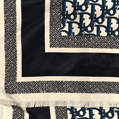 Christian Dior Silk Oblique Scarf Blue 4 of 4