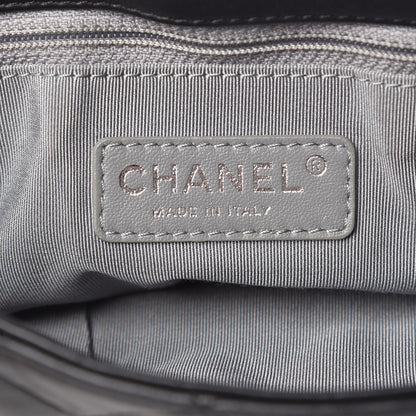 Chanel Calfskin Coco Pleats Messenger Flap Black 7 of 10