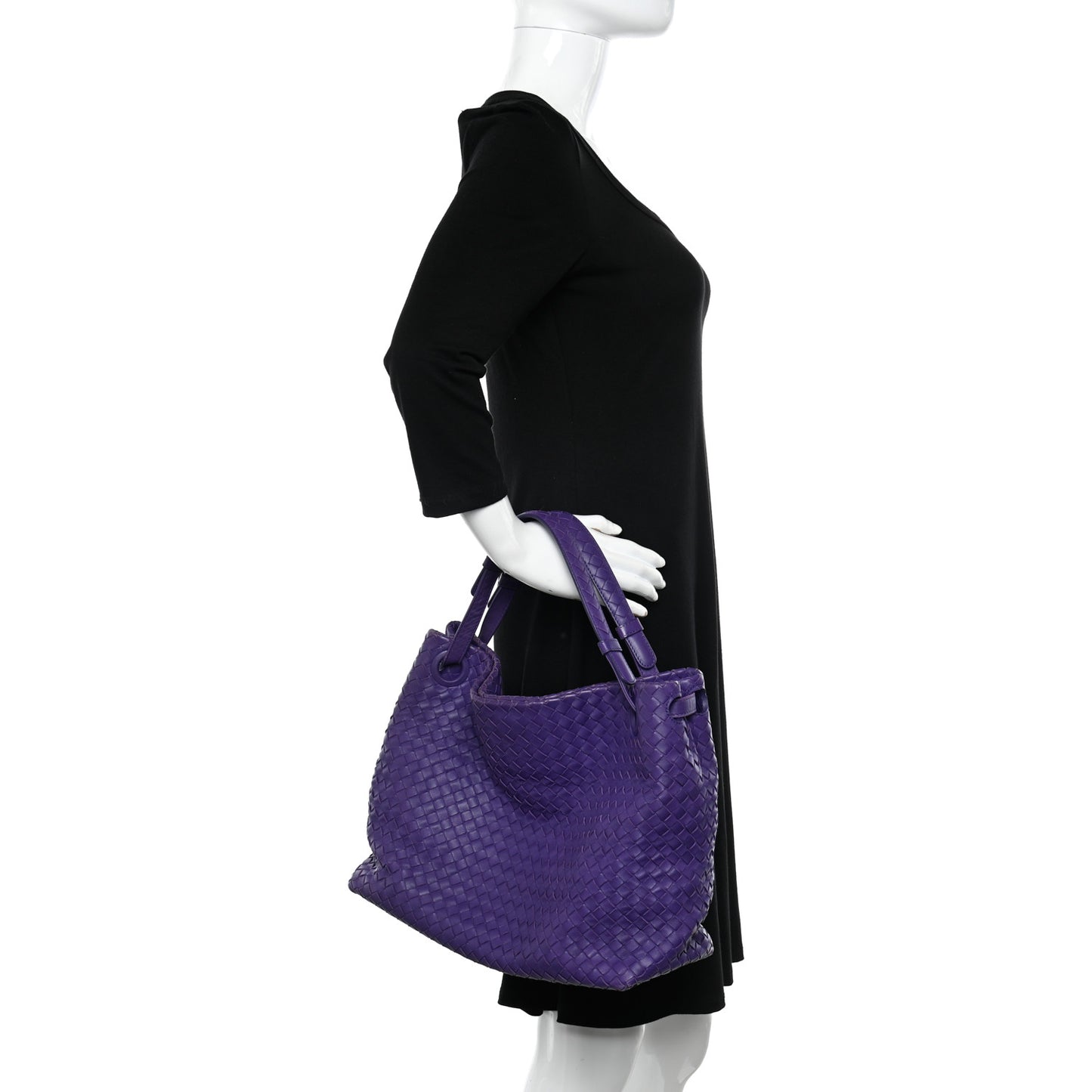 Nappa Intrecciato Bella Tote Purple