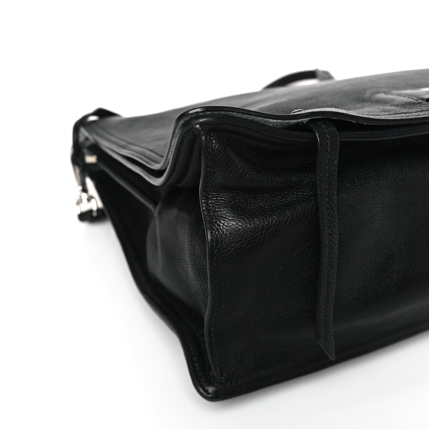 Glace Calf Etiquette Flap Black Astrale