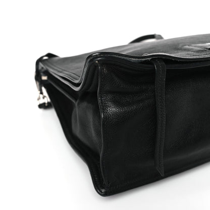 Prada Glace Calf Etiquette Flap Black Astrale 7 of 9