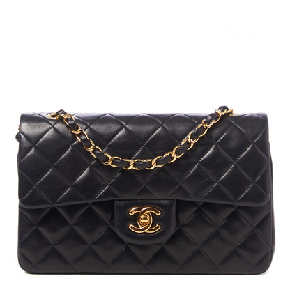 Chanel Lambskin Quilted Small Double Flap Black 1 of 10