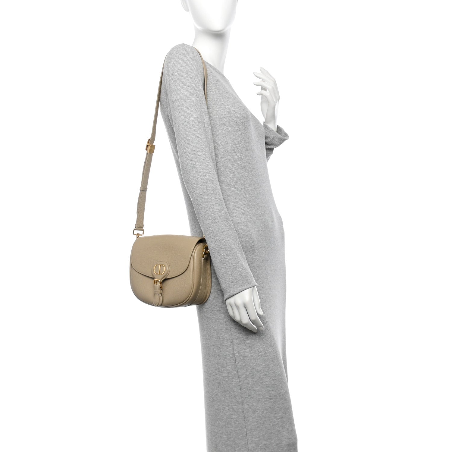 Christian Dior Grained Calfskin Medium Bobby Flap Beige 2 of 12