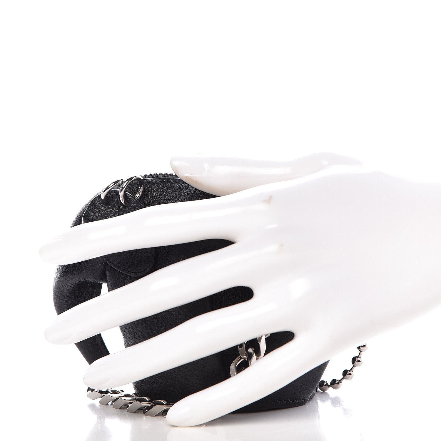 Loewe Calfskin Mini Punk Elephant Coin Purse Bag Charm Black