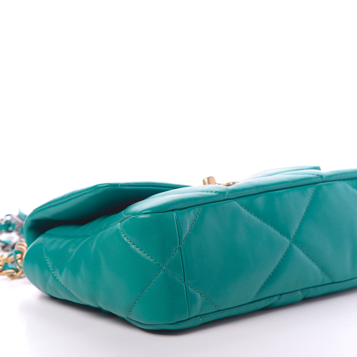 Chanel Lambskin Quilted Medium 19 Flap Green 8 of 10