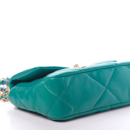 Chanel Lambskin Quilted Medium 19 Flap Green 8 of 10