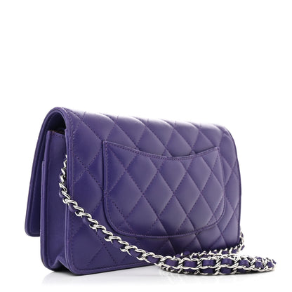 Chanel Lambskin Quilted Reissue Wallet On Chain WOC Purple 3 of 13
