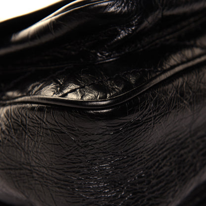 Saint Laurent Crinkled Calfskin Matelasse Monogram Medium Niki Chain Satchel Black 15 of 25