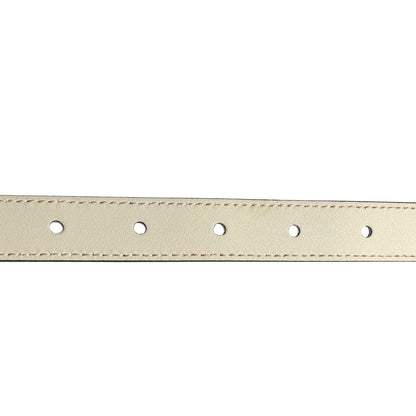 Gucci Calfskin Double G 20mm Belt  85 34 Mystic White 4 of 6