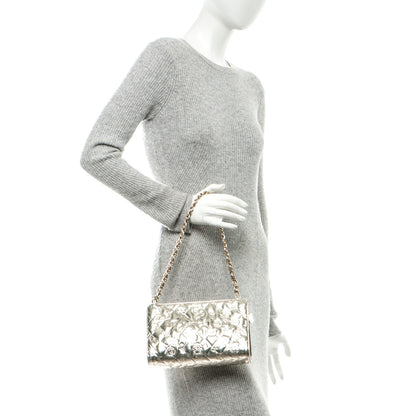 Chanel Metallic Patent Calfskin Lucky Symbols Pochette Gold 2 of 9