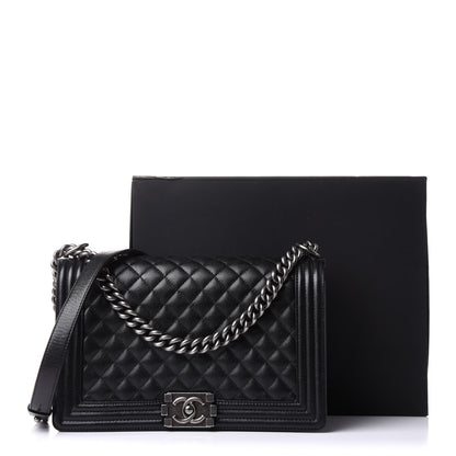 Chanel Caviar Quilted New Medium Boy Flap Black 12 of 12