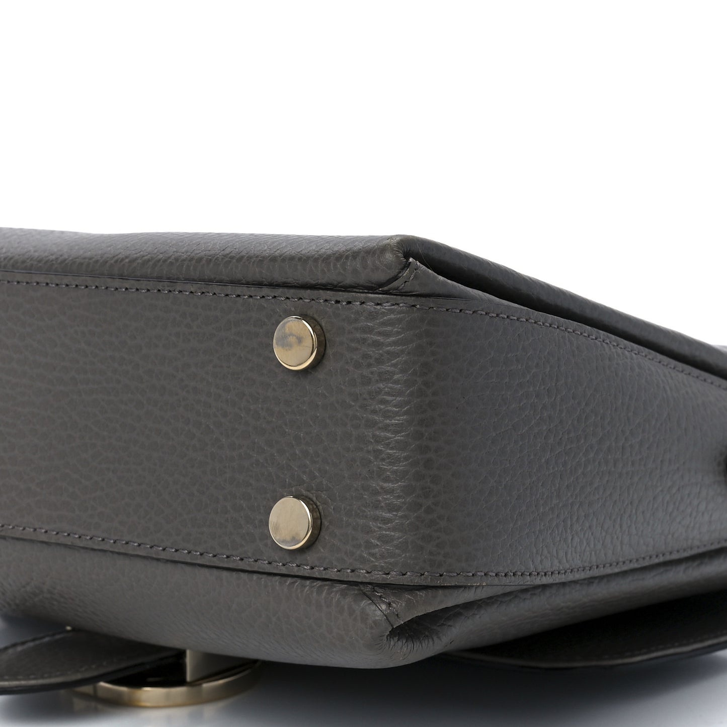 Dollar Calfskin Interlocking G Top Handle Shoulder Bag Loess