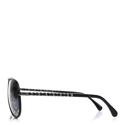 Chanel Polarized Pilot Winter Sunglasses 4219-Q Black 3 of 7