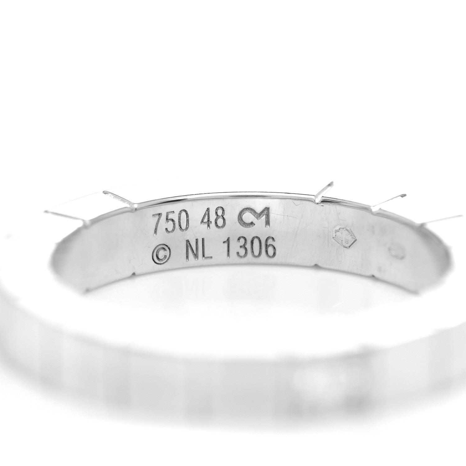 Cartier 18K White Gold Diamond Lanieres Ring 48 4.5 4 of 4