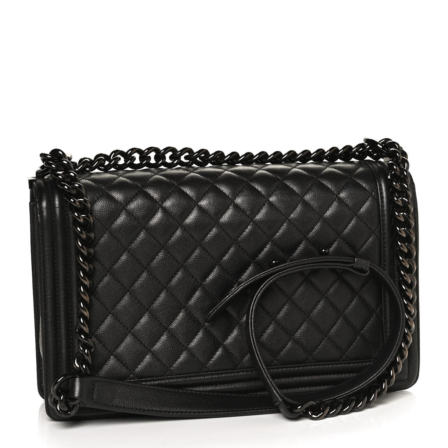 Caviar Quilted New Medium Boy Flap So Black
