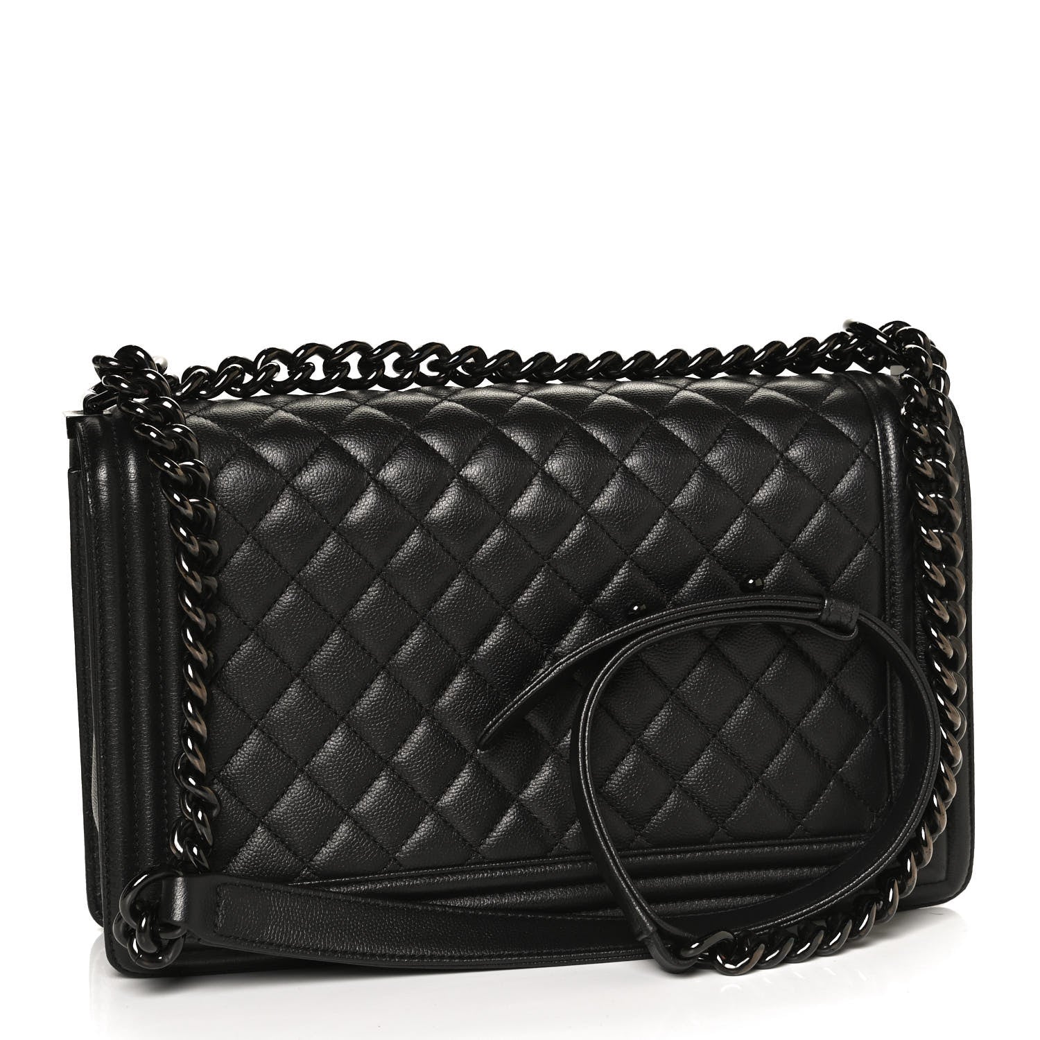 Chanel Caviar Quilted New Medium Boy Flap So Black 3 of 10