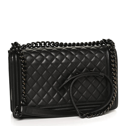 Chanel Caviar Quilted New Medium Boy Flap So Black 3 of 10
