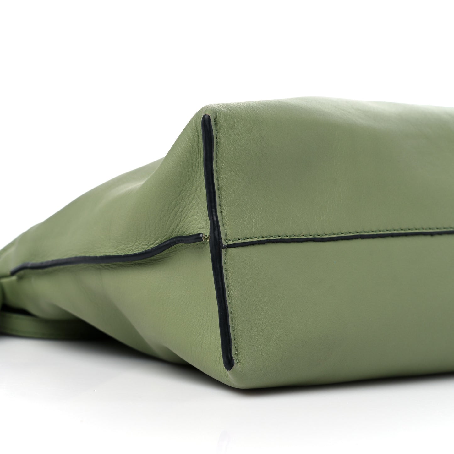 Calfskin Small Flamenco Knot Bag Avocado Green