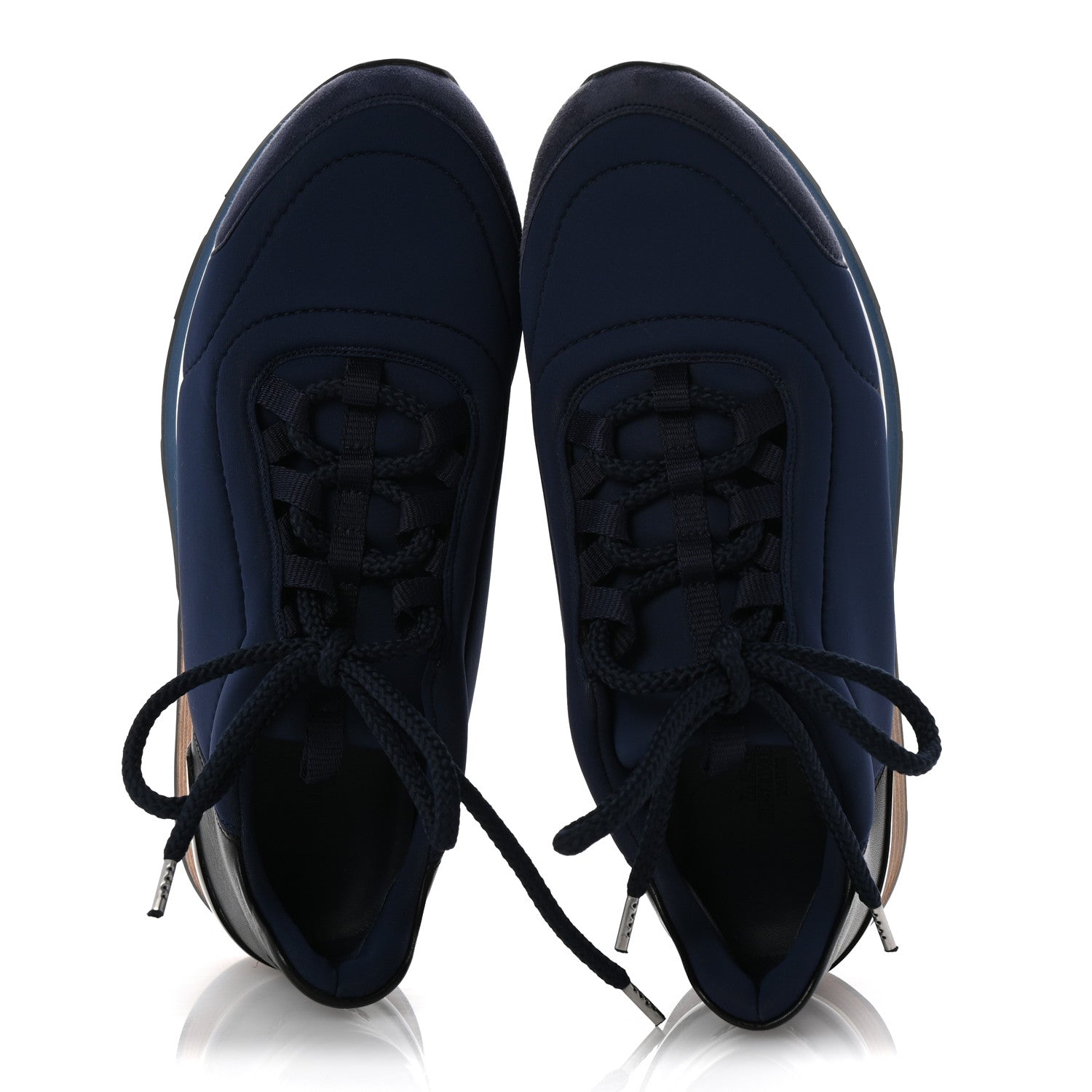 Hermes Technical Canvas Mens Miles Sneakers 40 Marine Black 2 of 11