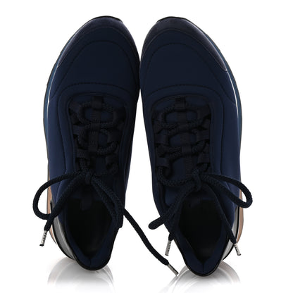 Hermes Technical Canvas Mens Miles Sneakers 40 Marine Black 2 of 11